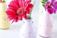 Simple Spring Decor: DIY Gilded Pastel Bud Vases