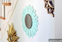 DIY Rustic Sunburst Mirror From Wood Shims