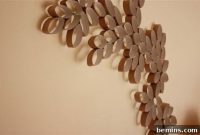 Turning Toilet Paper Rolls into Floral Wall Decor