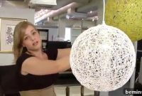Crafting a DIY Yarn or Ribbon Chandelier