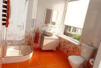 5 Zestful Orange Bathroom Retreats
