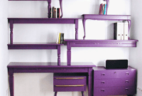 Whimsical Shelving with a Purple Pop