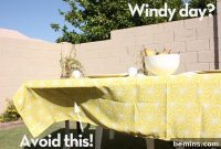 Preventing Tablecloth Fly-Aways: A Simple Outdoor Dining Hack