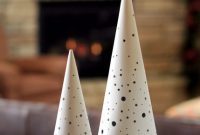 Crafting Contemporary Perforated Christmas Trees