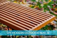 Crafting a Mid-Century Modern Outdoor Slat Bench