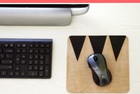 Modern Leather Mouse Pad: A DIY Geometric Design