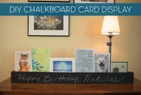Craft a Rustic Chalkboard Card Display from Reclaimed Wood