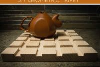 DIY Geometric Coasters from Upcycled Wood
