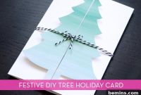 DIY Christmas Tree Card Tutorial Free Template