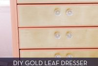 Flea Market Find: Dresser Transformed with Gold Leaf