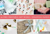 30 Festive Holiday Wrapping Paper and Gift Box Printables