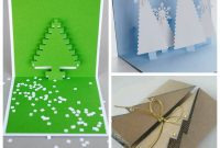 Nine Folded Paper Christmas Tree Card Ideas