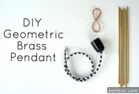 DIY Geometric Brass Pendant Light Fixture