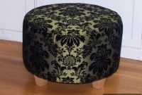 Upcycled Wooden Spool Ottoman in Light Green