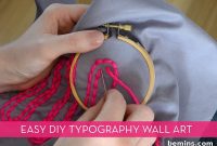 DIY Fabric and Yarn Letter Art