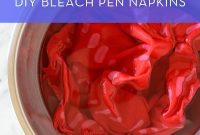DIY Bleach Stenciled Geometric Napkins