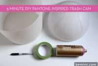 Easy DIY Pantone-Inspired Waste Bin