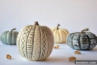 DIY Mudcloth-Inspired Pumpkin Decor