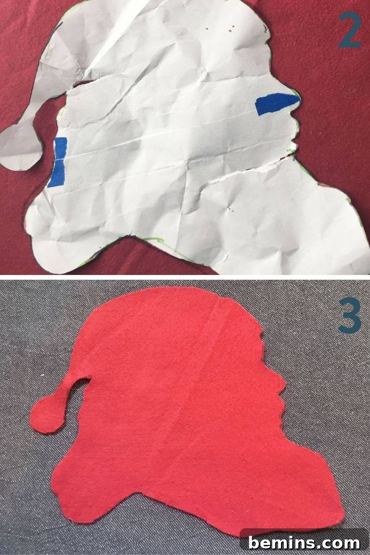 Printed Santa Silhouette