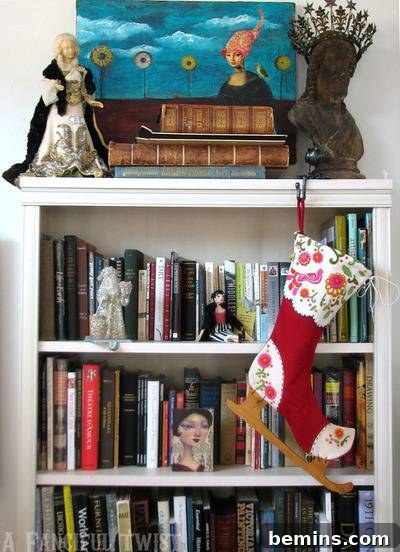Bookshelves as Mantel Alternatives