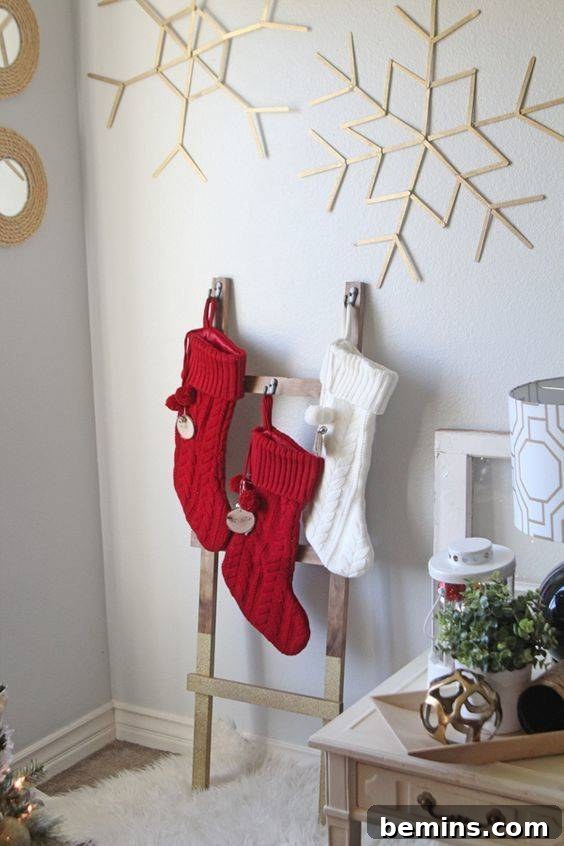 Ladder Stocking Holder: A DIY Project