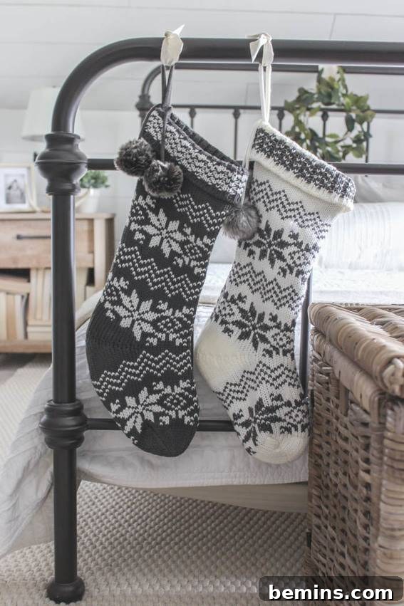 Stockings at the Bed End: A Cozy Touch
