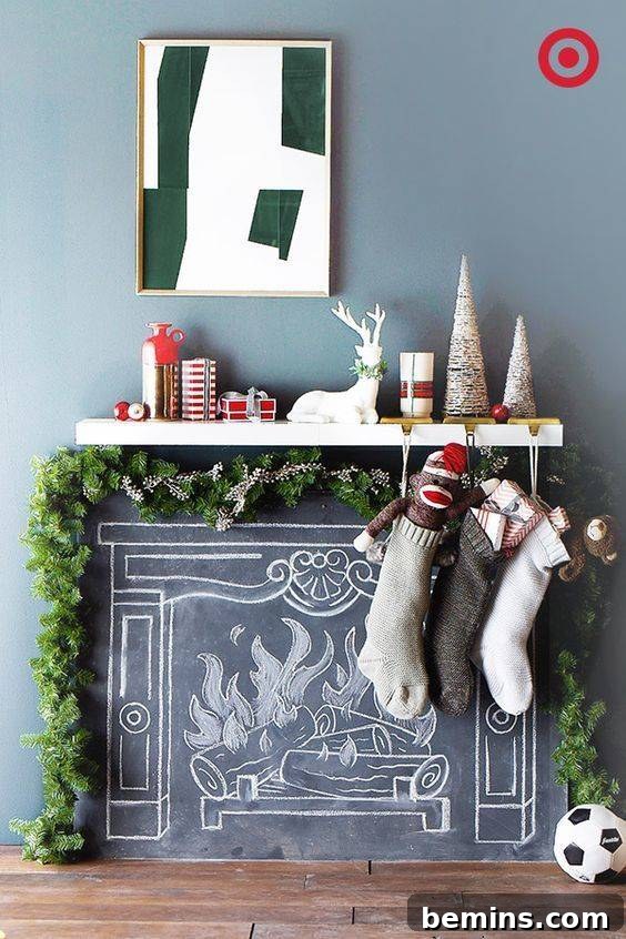 Wall Shelf Christmas Mantel Alternative