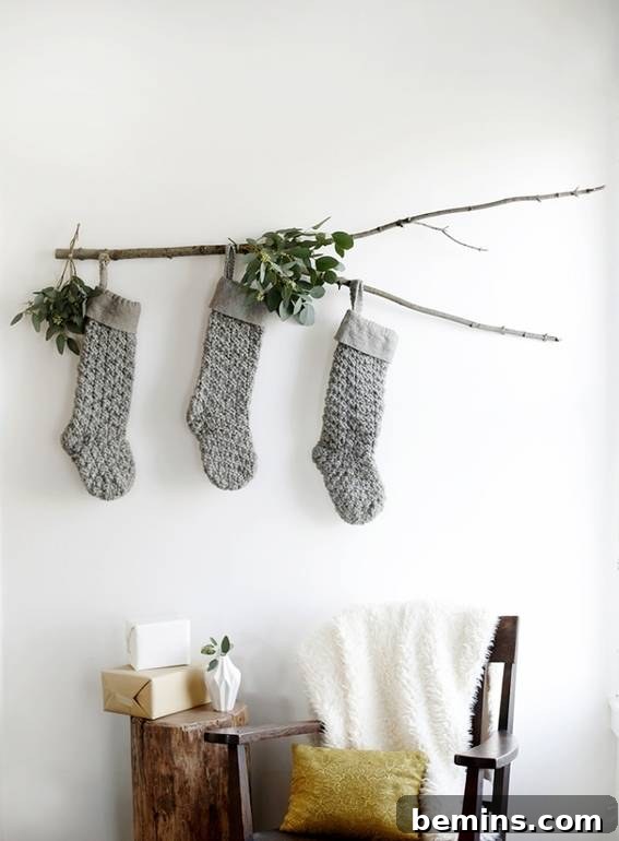 Branch Stocking Display: A Natural Touch