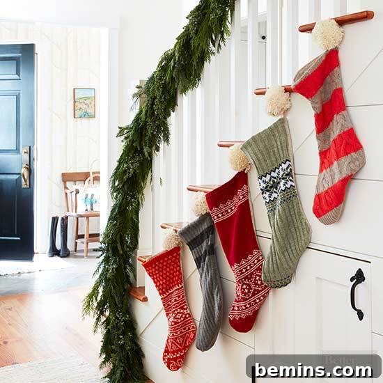 Stockings on the Stairs: A Classic Choice