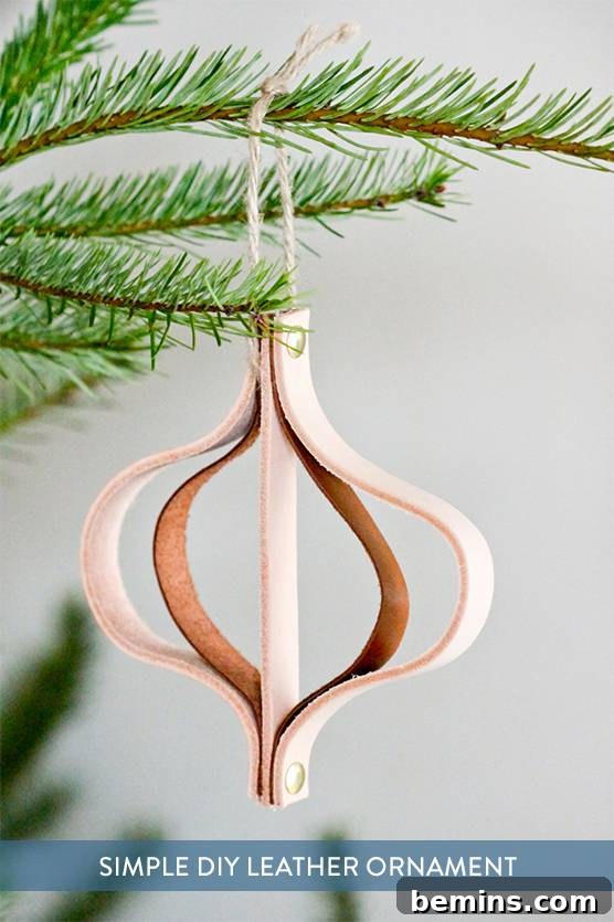 Handcrafted Leather Ornament: A Mid-Century Modern DIY Project 4 DIY Mid-Century Modern Style Leather Ornament on Pinterest