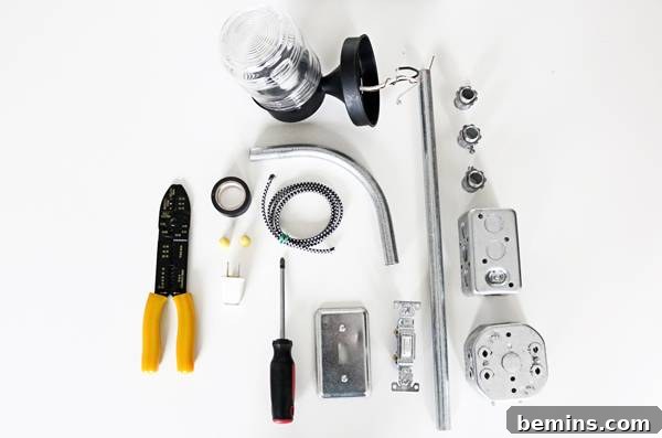 Materials for DIY Wall Sconce