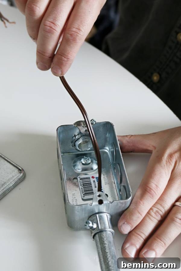 Pulling Cord Through Outlet Box