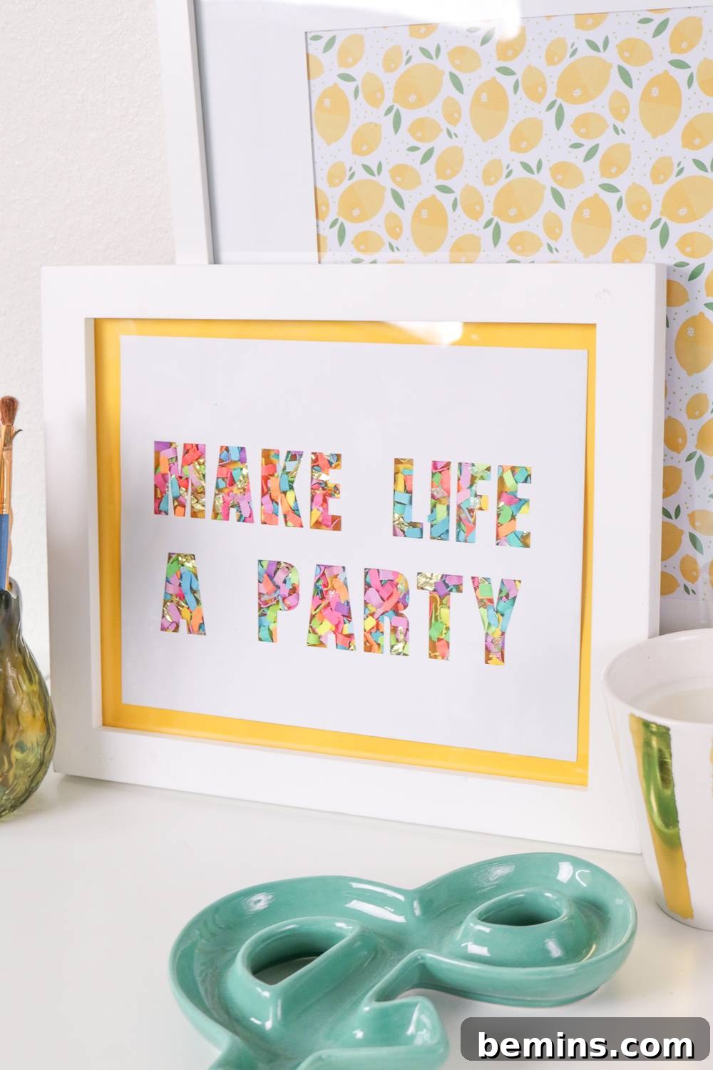 DIY Graphic Confetti Art 