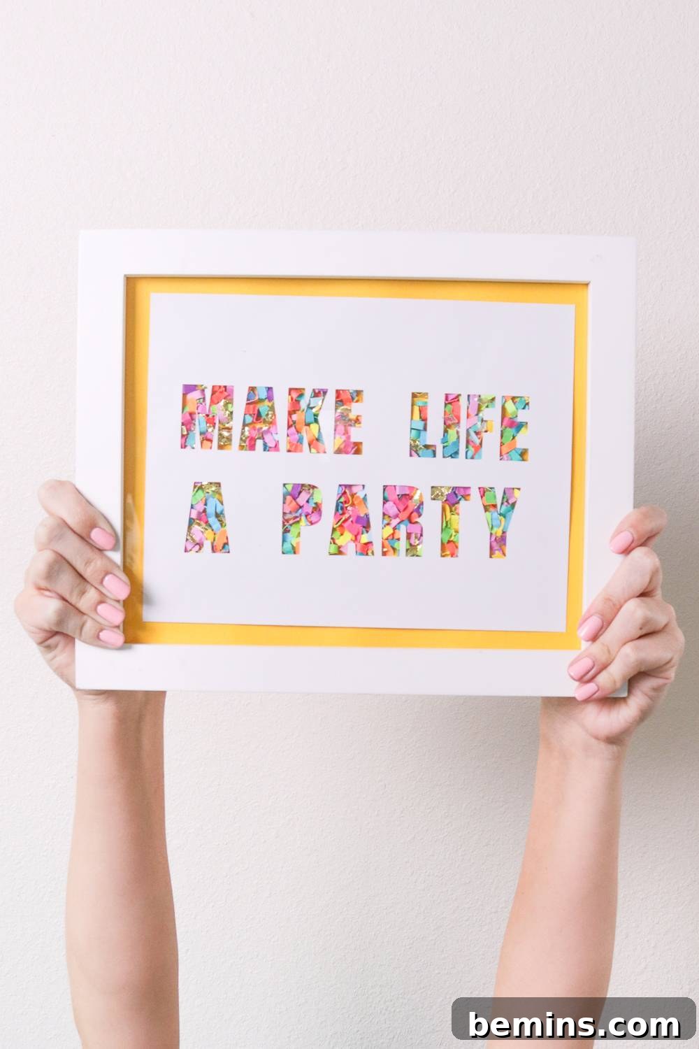 DIY Graphic Confetti Art 