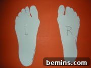 Paper Flips: DIY Footwear Fun 3 Tracing of a foot ready to be cut out
