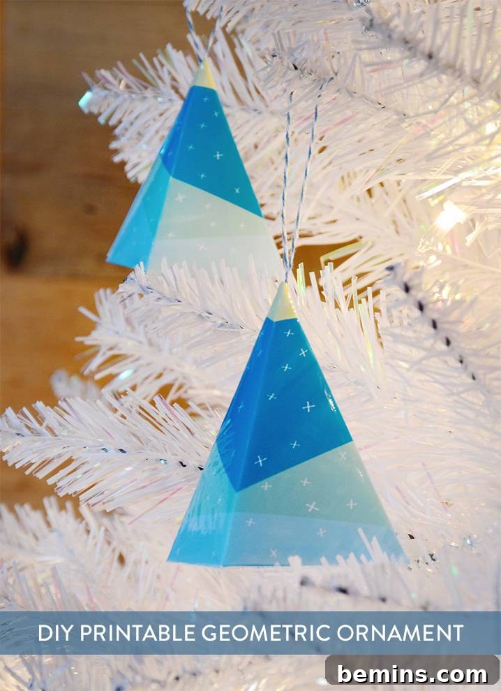 Simple Geometric Paper Ornament DIY 14 Share Geometric Paper Ornament DIY on Pinterest