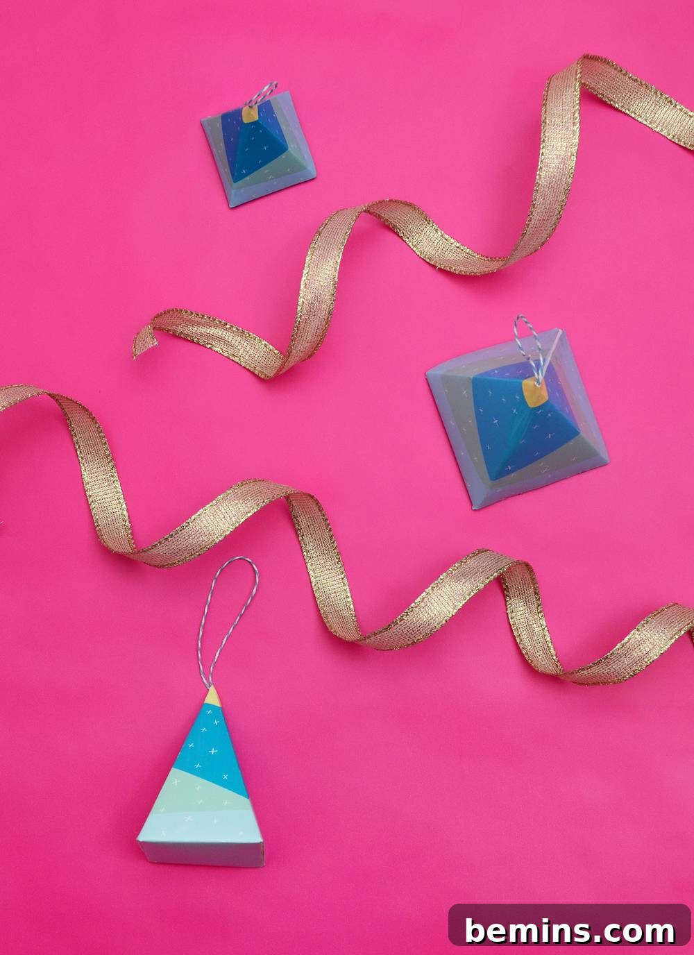 Simple Geometric Paper Ornament DIY 10 Finished Geometric Paper Ornament