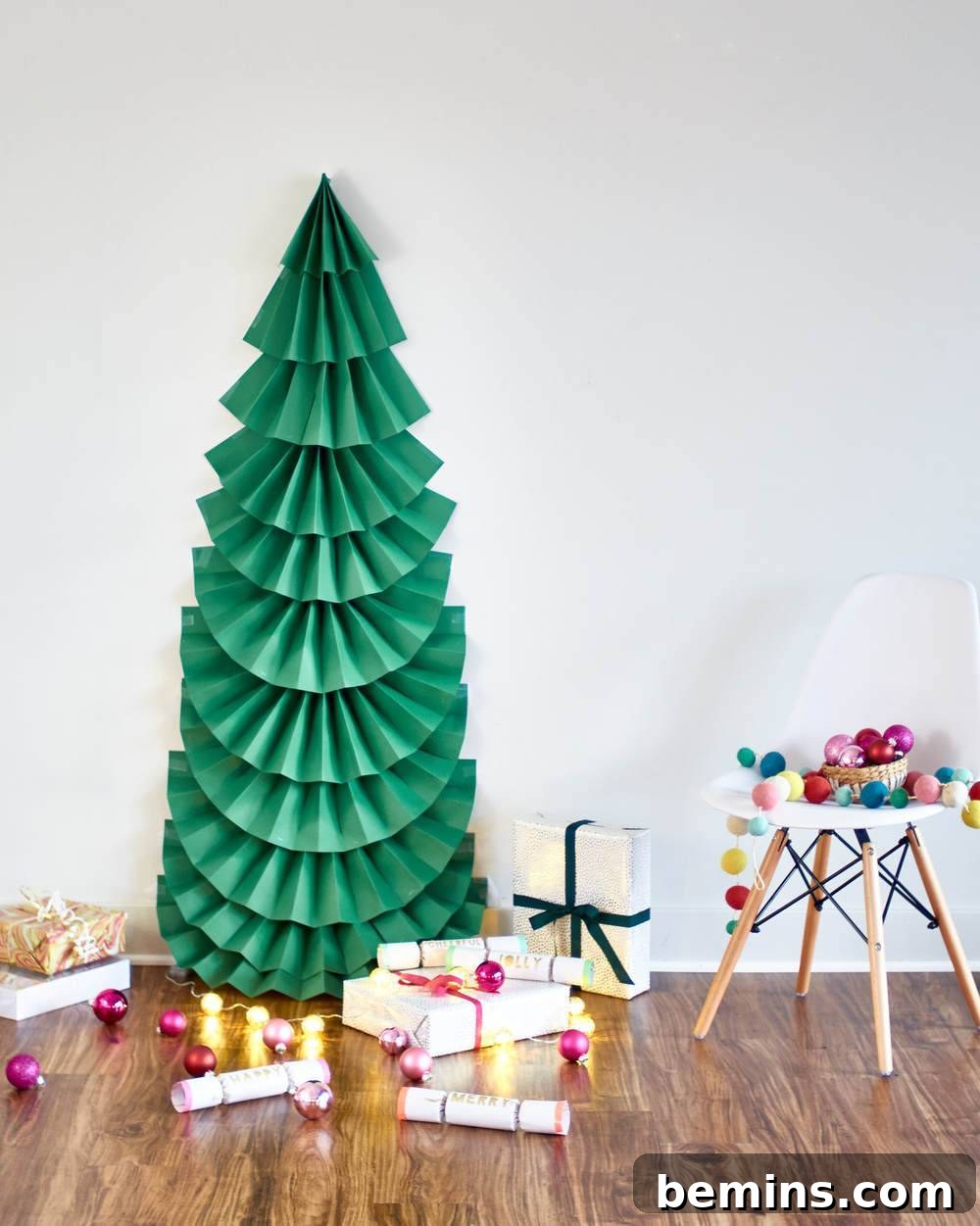 DIY Festive Folded Paper Christmas Tree