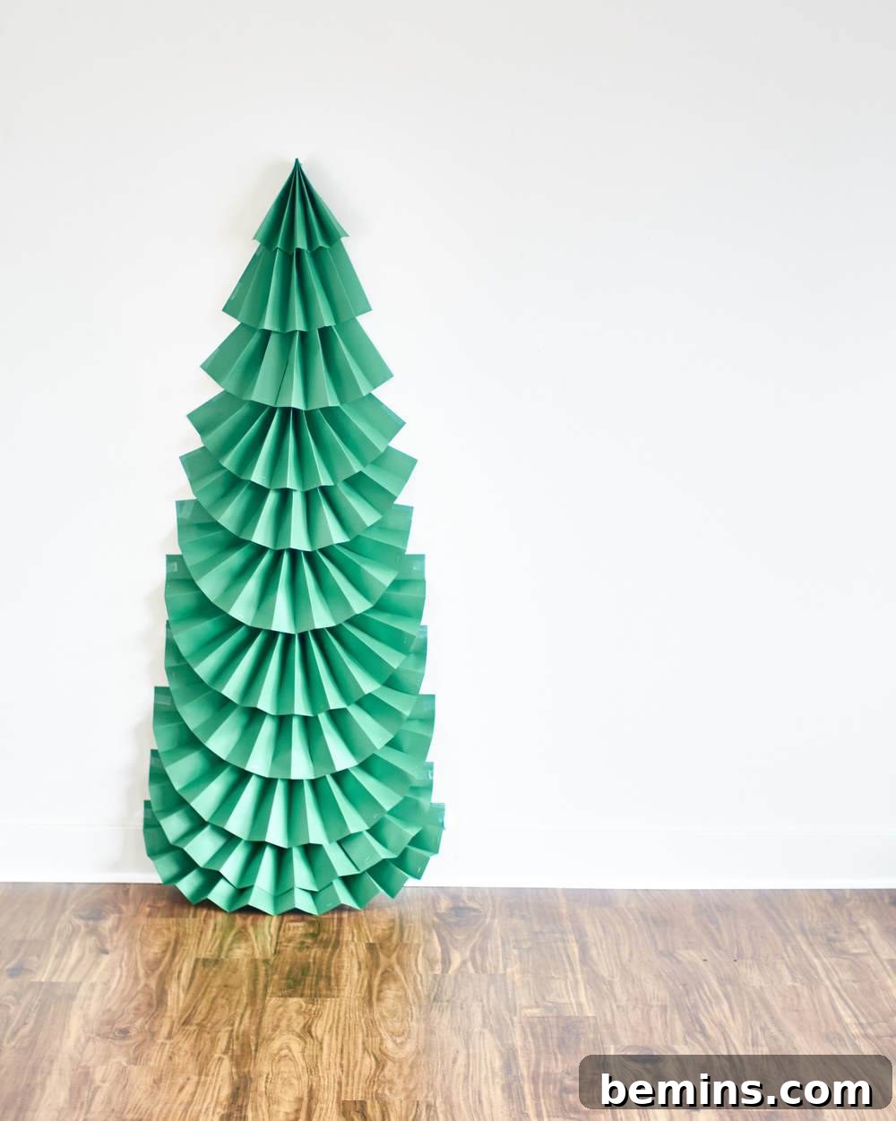 DIY Festive Folded Paper Christmas Tree