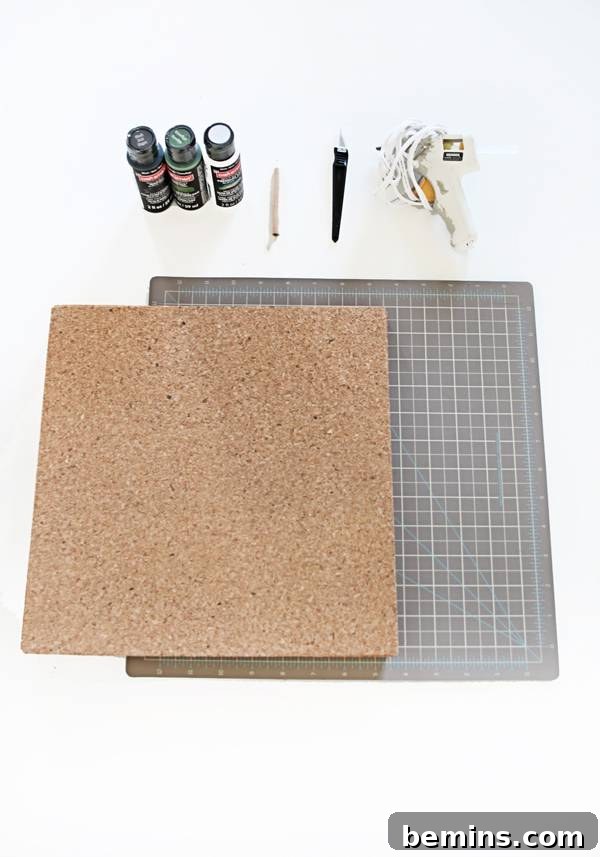 Materials for Making Cork Christmas Trees