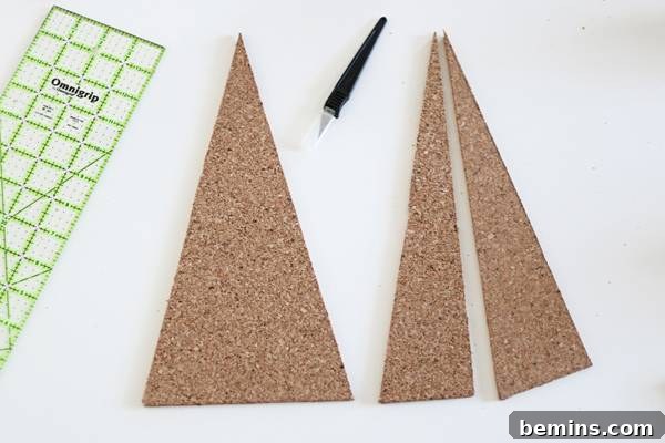 Creating the Side Pieces for the Cork Tree