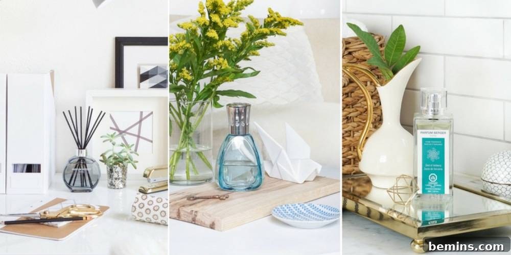 Home Scent Mastery Create an Amazing Atmosphere with Potpourri and Fragrance 16 Collection of elegant Lampe Berger diffusers and home fragrance bottles