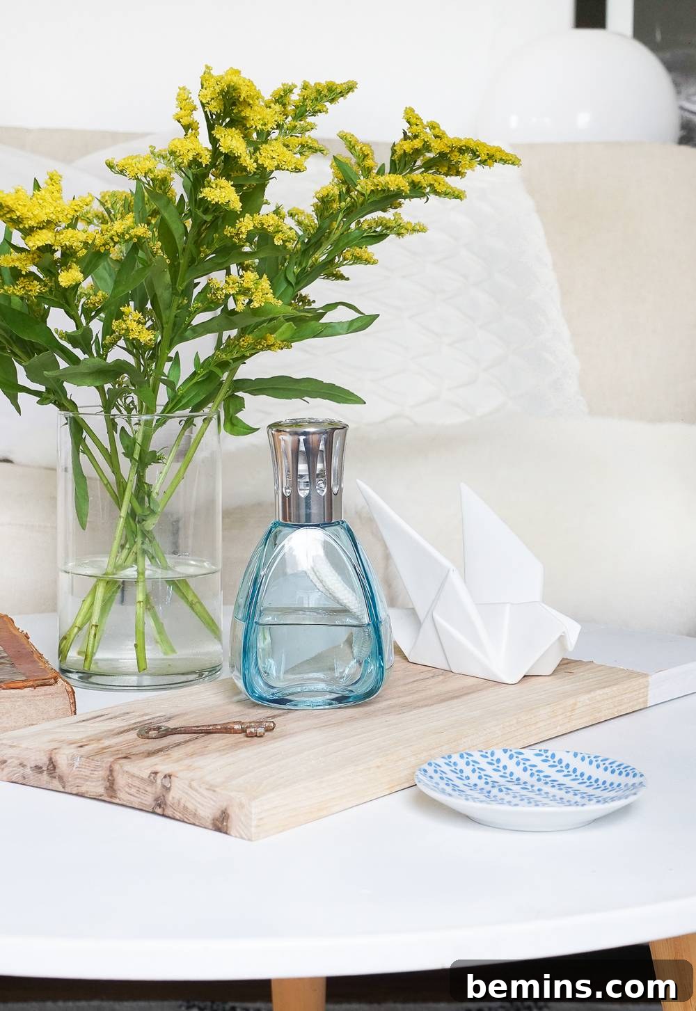 Beautiful Lampe Berger Blue Lamp as a decorative fragrance diffuser