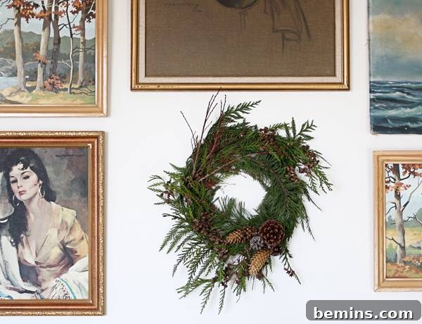 Final Touches and Hanging the Wreath