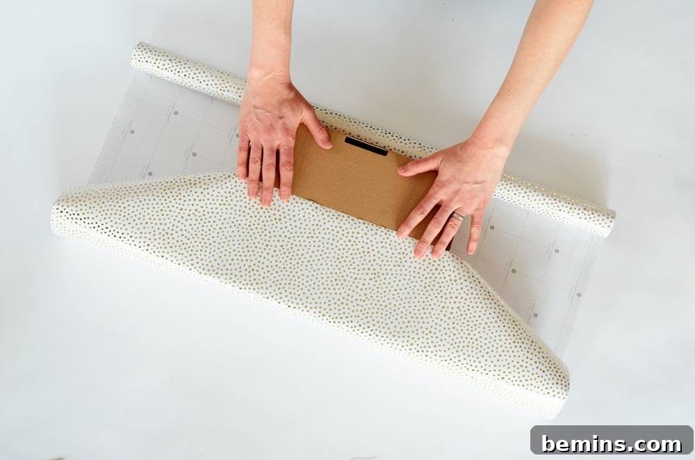 Selecting and Preparing Decorative Wrapping Paper for a Gift