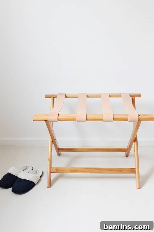 DIY luggage rack transformation