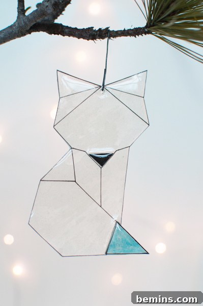 Geometric Cat Ornament