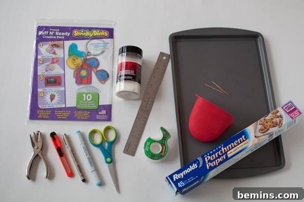Materials for Faux Fused Glass Geometric Fox Ornament