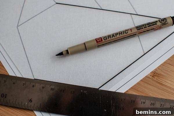 Step 2: Tracing the Design with Black Marker