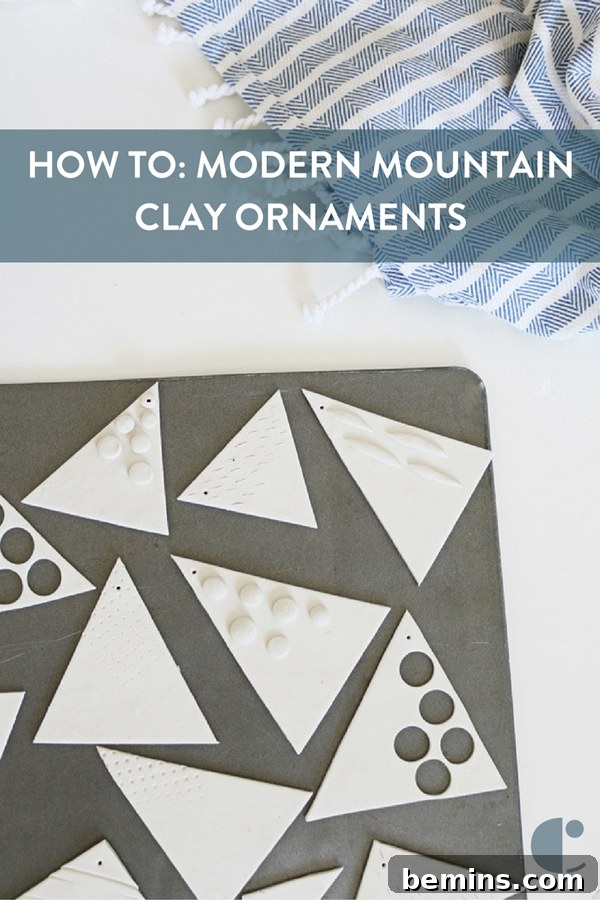 DIY Modern Mountain Clay Ornaments